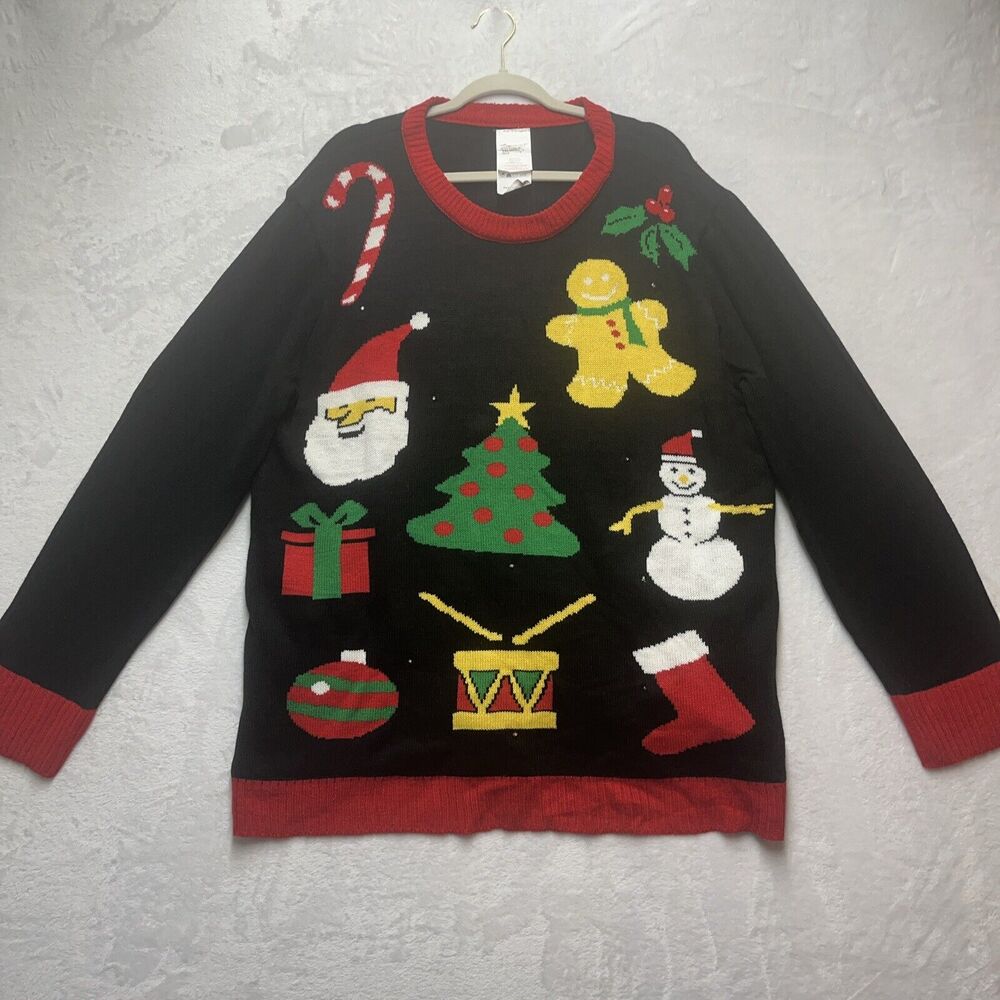 Forum‎ Novelties Light Up Christmas Sweater XL Ugly Sweater Party Festive Santa